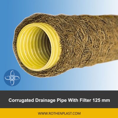 Corrugated Drainage Pipe With Filter 125 mm